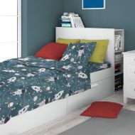 ΣΕΝΤΟΝΙΑ ΕΜΠΡΙΜΕ ΣΕΤ 3 τεμ kids Galaxy Travel 91 160X240 Petrol 100% Cotton Flannel