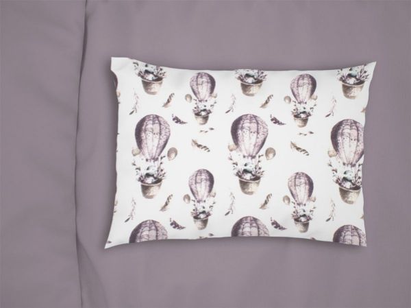 ΜΑΞΙΛΑΡΟΘΗΚΗ ΕΜΠΡΙΜΕ bebe Hot Air Balloon 78 35X45 Lilac 100% Cotton Flannel