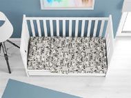 ΣΕΝΤΟΝΙΑ ΕΜΠΡΙΜΕ ΣΕΤ 3 τεμ bebe Panda Bear 96 120X160 Grey 100% Cotton Flannel