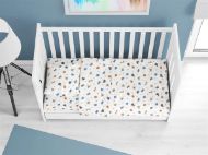 ΚΑΤΩΣΕΝΤΟΝΟ ΜΕ ΛΑΣΤΙΧΟ bebe Zoo 29 0,70X1,40X0,15 White 100% Cotton Flannel