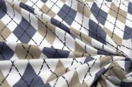 ΣΕΝΤΟΝΙΑ ΕΜΠΡΙΜΕ ΣΕΤ 4 τεμ Diamond 327 220X240 Blue 100% Cotton Flannel