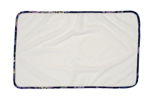 Σελτεδάκι Αδιάβροχο bebe 158 Floral 50X80 Λευκό/Μπλε Cotton 100%