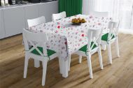 Αλέκιαστο Καρέ Ψηφιακής Εκτύπωσης Daisies 463 90X90 White-Pink 70/30 Cott/Pol