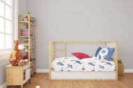 Κατωσέντονο Με Λάστιχο bebe Space Mission 184 0,70X1,40X0,15 White-Blue 100% Cotton