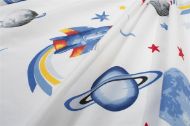 Κατωσέντονο Με Λάστιχο bebe Space Mission 184 0,70X1,40X0,15 White-Blue 100% Cotton