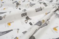 Σεντόνια Εμπριμέ Σετ 3 τεμ kids Seabirds 578 160X240 White-Grey 100% Cotton