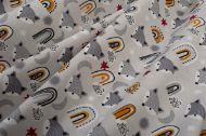 Σεντόνια Εμπριμέ Σετ 2 τεμ kids Fox 527 160X240 Grey 100% Cotton