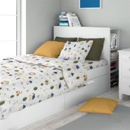 Σεντόνια Εμπριμέ Σετ 2 τεμ kids Village 579 160X240 White-Green 100% Cotton