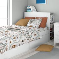 Σεντόνια Εμπριμέ Σετ 2 τεμ kids Countryside 580 160X240 White-Mint 100% Cotton