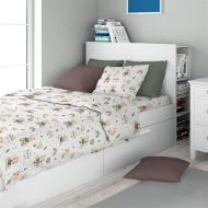 Σεντόνια Εμπριμέ Σετ 3 τεμ kids Cloudy Bear 581 160X240 White-Olive 100% Cotton