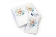 Πετσέτα Σετ 2 τεμ Με Ψηφιακή Εκτύπωση bebe Cute Bear 302 30X50,70X140 White 100% Cotton