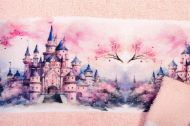 Πετσέτα Σετ 2 τεμ Με Ψηφιακή Εκτύπωση bebe Fairytale Castle 325 30X50,70X140 Pink 100% Cotton