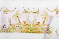 Πετσέτα Σετ 2 τεμ Με Ψηφιακή Εκτύπωση bebe Jungle 350 30X50,70X140 White 100% Cotton