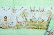 Πετσέτα Σετ 2 τεμ Με Ψηφιακή Εκτύπωση bebe Jungle 352 30X50,70X140 Mint 100% Cotton