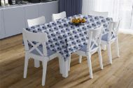 Αλέκιαστο Σετ 2 τεμ Τραπεζομάντηλο Checkered 468 140X300 & Τραβέρσα 40X300 Blue 70/30 Cott/Pol
