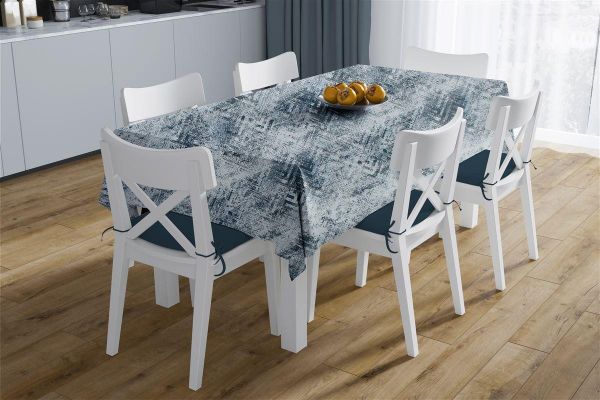 Τραπεζομάντηλο Αλέκιαστο Skid Marks 471 180X300 Blue 70/30 Cott/Pol