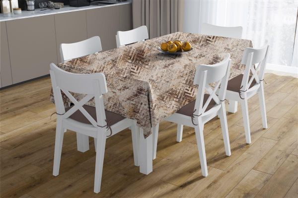 Τραπεζομάντηλο Αλέκιαστο Skid Marks 472 180X300 Beige 70/30 Cott/Pol