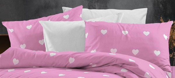 Μαξιλαροθήκη Εμπριμέ Αίσθησις 608 50X70 Pink 70/30 Cott/Pol