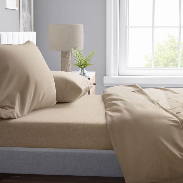 Σεντόνι 1 τεμ Solid 502 240X270 Beige 100% Cotton