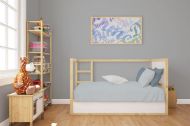 Σεντόνια Σετ 3 τεμ bebe Solid 505 120X160 Light Blue-Grey 100% Cotton