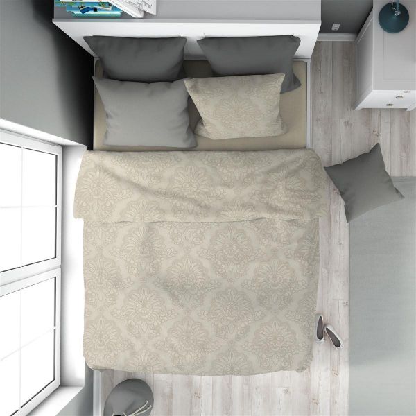 Παπλωματοθήκη Εμπριμέ Άρτεμις 702 160X240 Beige 100% Cotton