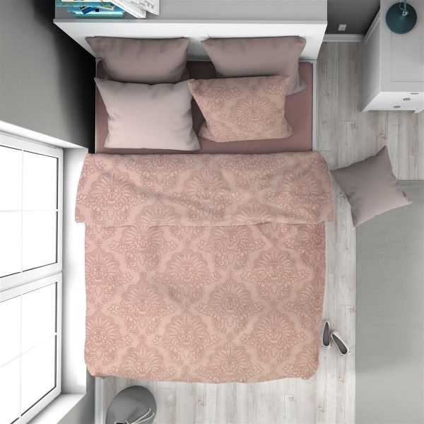 Πάπλωμα Εμπριμέ Άρτεμις 703 160X240 Dusty Rose 100% Cotton