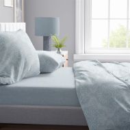 Σεντόνια Εμπριμέ Σετ 4 τεμ Άρτεμις 705 220X240 Light Blue-Grey 100% Cotton