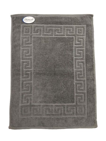 Ξενοδοχειακό Πατάκι Μπάνιου 700 gr/m² Jacquard Μαίανδρος 50X70 Γκρι 100% Cotton