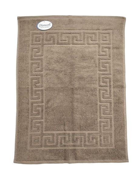 Ξενοδοχειακό Πατάκι Μπάνιου 700 gr/m² Jacquard Μαίανδρος 50X70 Μπεζ 100% Cotton