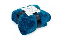 Κουβέρτα Coral Fleece Jacquard Brick 03 220X240 Petrol 100% Polyester
