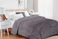 Κουβέρτα Coral Fleece Jacquard Brick 06 220X240 Grey 100% Polyester