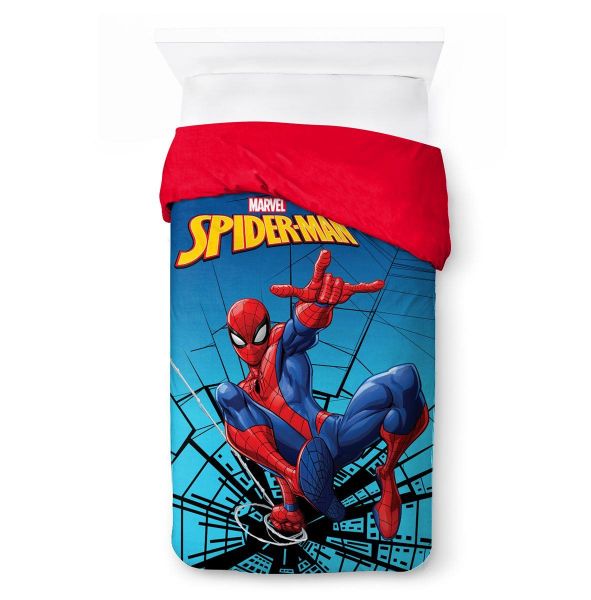 Κουβερτοπάπλωμα Flannel-Sherpa Marvel Spider-Man 13 160X250 Turquoise-Blue 100% Polyester