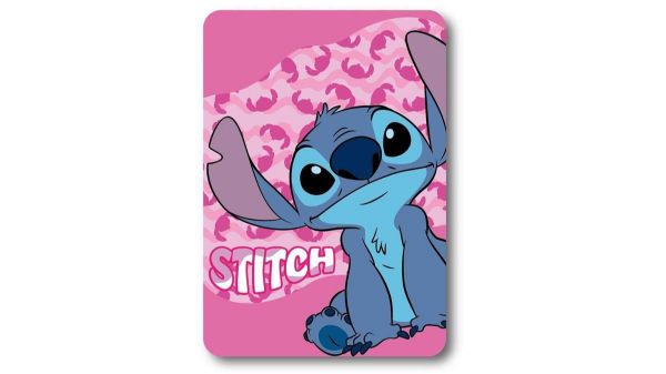 Κουβέρτα Fleece Disney Home Stitch 28 100X140 Pink 100% Polyester