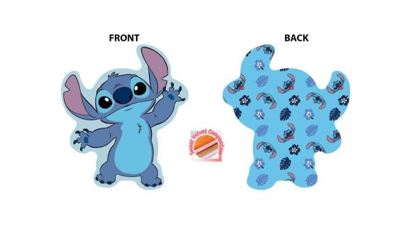 Mini Μαξιλάρι 3D AOP Disney Home Stitch 80 20 cm Sky Blue 100% Velboa
