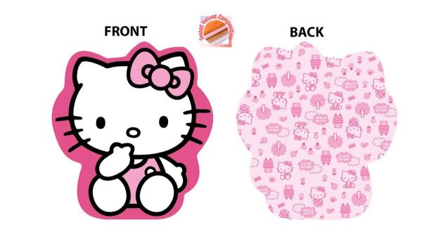 Mini Μαξιλάρι 3D AOP Sanrio Hello Kitty 95 20 cm Pink 100% Velboa