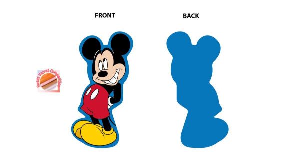 Mini Μαξιλάρι 3D Disney Home Mickey 12 15 cm Blue 100% Velboa