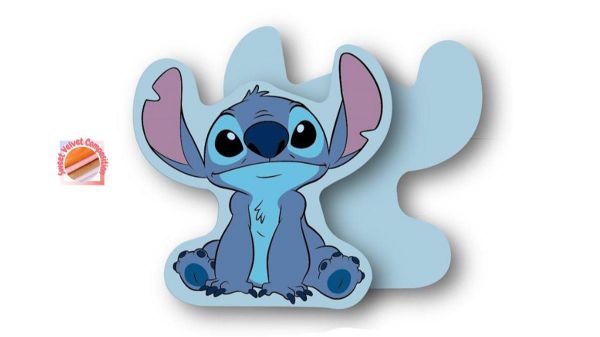 Mini Μαξιλάρι 3D Disney Home Stitch 85 15 cm Sky Blue 100% Velboa