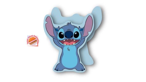 Mini Μαξιλάρι 3D Disney Home Stitch 90 15 cm Sky Blue 100% Velboa