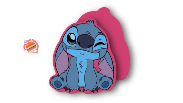 Mini Μαξιλάρι 3D Disney Home Stitch 91 15 cm Fuchsia 100% Velboa