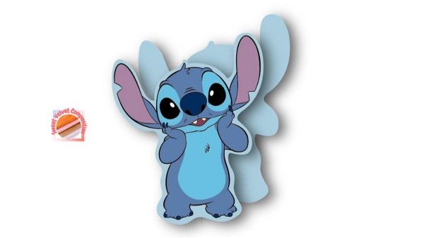 Mini Μαξιλάρι 3D Disney Home Stitch 93 15 cm Sky Blue 100% Velboa