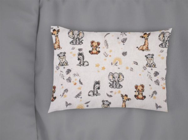 Μαξιλαροθήκη Εμπριμέ kids Savanna 36 50X70 White-Grey 100% Cotton Flannel