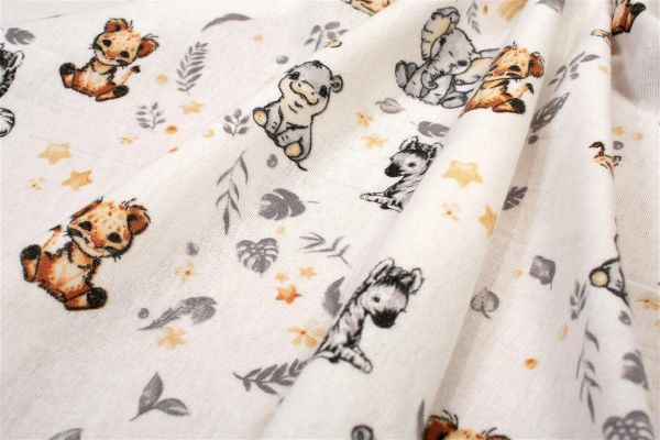 Πάνα Φανέλα bebe Savanna 36 80X80 White-Grey 100% Cotton Flannel