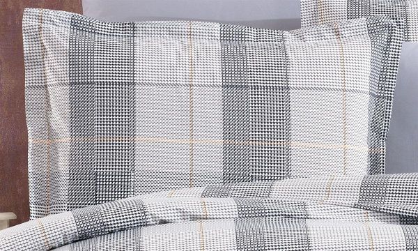 Μαξιλαροθήκη Εμπριμέ Αντιγόνη 339 50X70 Grey 100% Cotton Flannel