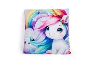 Βελούδινο Μαξιλάρι Unicorn 10 38X38 Pink 100% Velboa