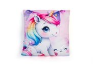Βελούδινο Μαξιλάρι Unicorn 10 38X38 Pink 100% Velboa
