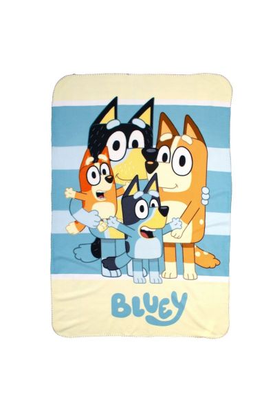 Κουβέρτα Fleece BBC Studios Bluey 55 100X140 Blue 100% Polyester