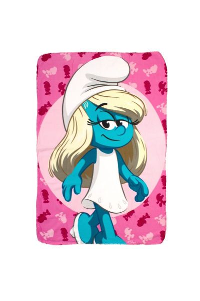 Κουβέρτα Fleece Peyo Smurfs 12 100X140 Pink 100% Polyester