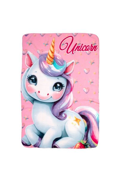Κουβέρτα Fleece Unicorn 56 100X140 Pink 100% Polyester