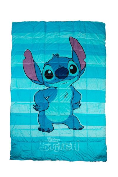 Κουβερτοπάπλωμα Flannel-Sherpa Disney Home Lilo & Stitch 14 160X250 Sky Blue 100% Polyester