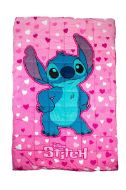 Κουβερτοπάπλωμα Flannel-Sherpa Disney Home Lilo & Stitch 57 160X250 Pink 100% Polyester